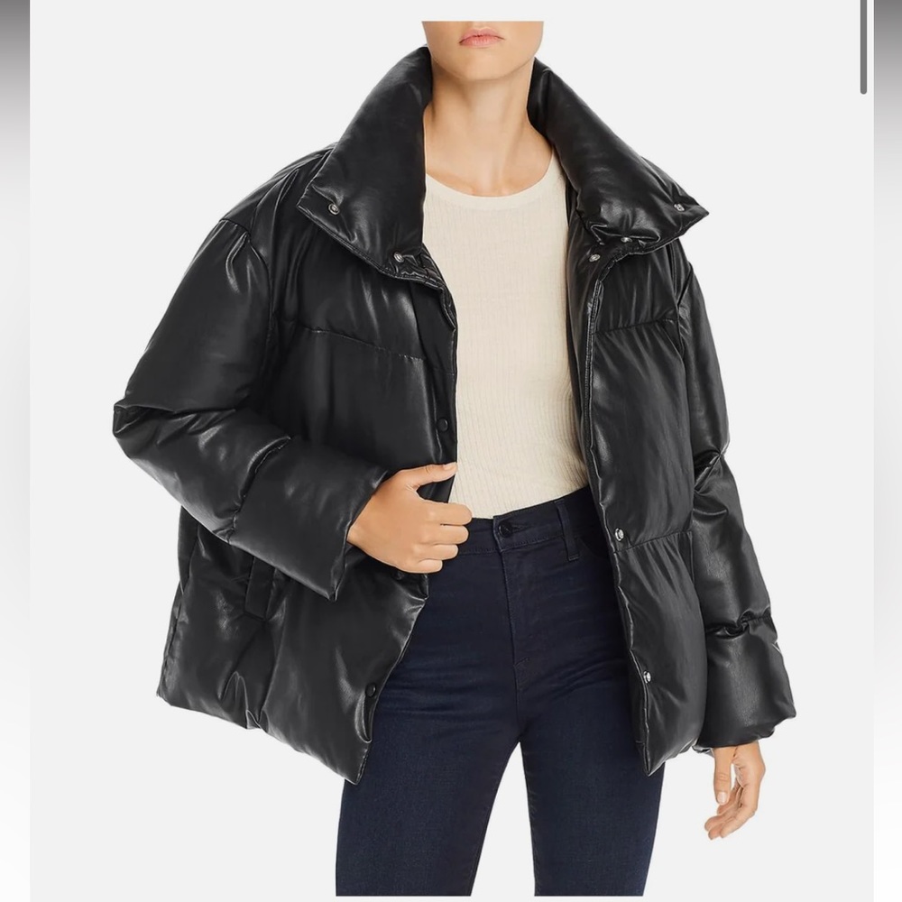 Bagatelle Faux Leather puffer Jacket